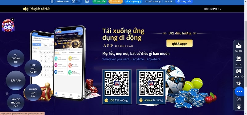 Hướng dẫn cách tải app QH88