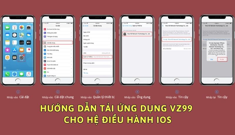 Hướng dẫn tải app VZ99 cho hệ điều hành iOS